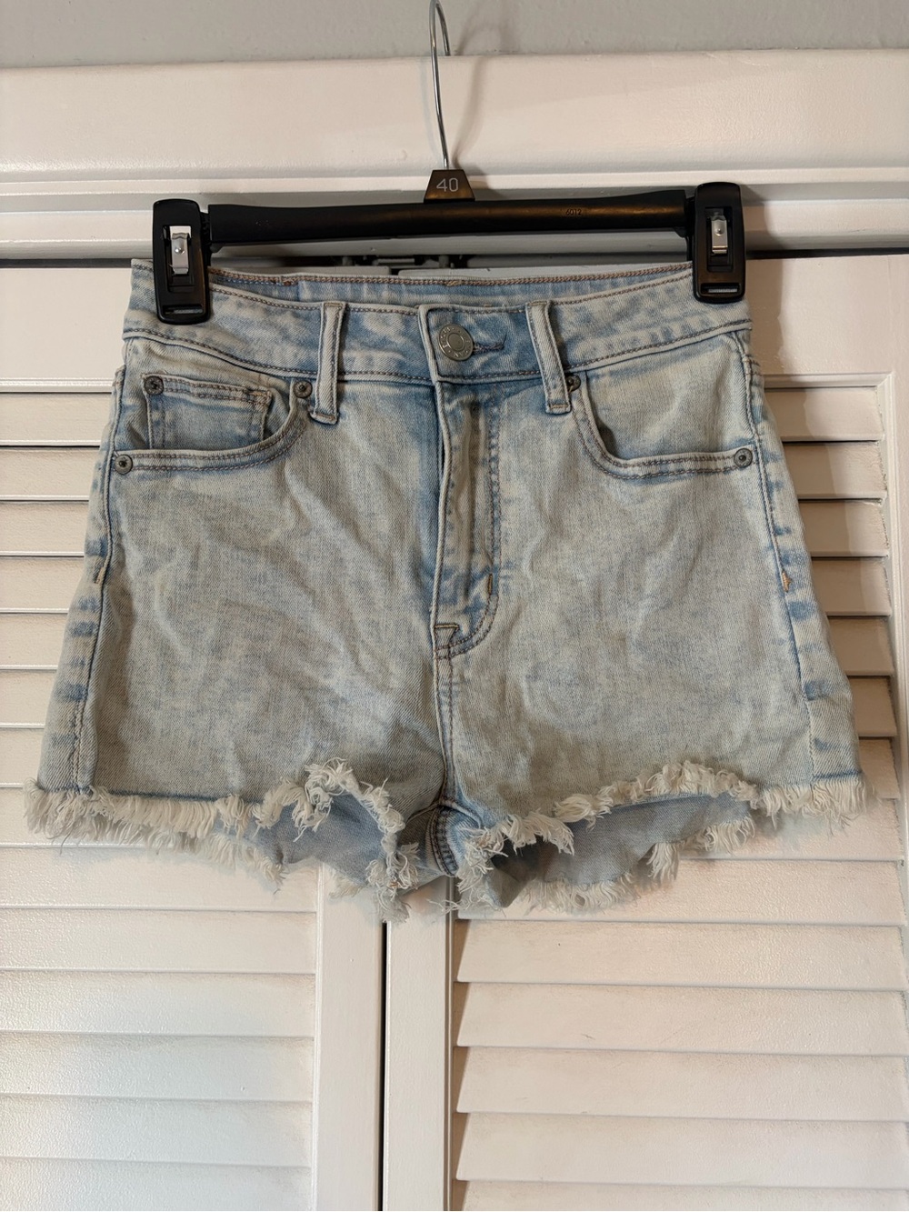 American Eagle Outfitters Light Blue Stretch Denim Shorts
